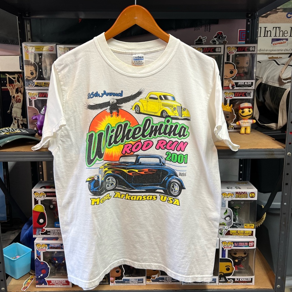 Y2K Vintage 2001 Hot Rod Arkansas USA Double Sided Tee